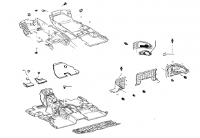 Toyota Rav4 19-25 hybrid black floor covering, USA built for cleaning