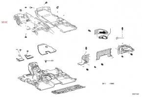 Toyota Rav4 19-25 hybrid black floor covering, USA built for cleaning