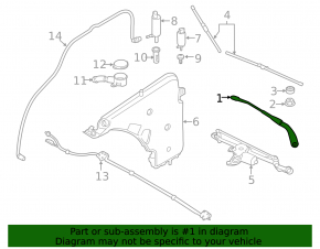 Wiper arm right BMW 3 F30 12-18