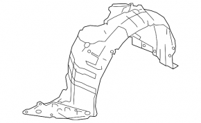 Front left mudguard Nissan Leaf 18-22