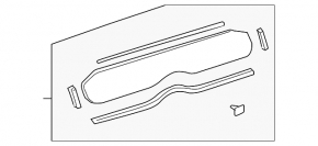Small rear window for the Toyota Prius 2009-2010
