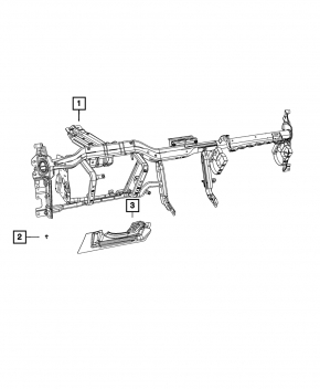 Under-torpedo pipe reinforcement Dodge Challenger 15-19 rest