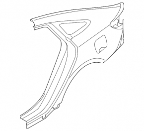 Quarter wing rear left Hyundai Sonata 15-19 black, small dents
