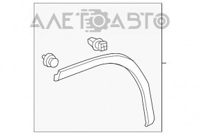 Rear left fender arch trim for Lexus RX350 RX450h 16-19