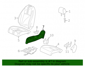 Honda Civic XI FE/FL 22-26 passenger seat control cover, black