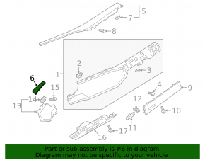 Audi Q3 83A 19-25 black upper left front panel trim