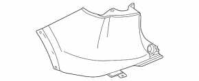 Bare rear bumper right Infiniti QX60 22-26