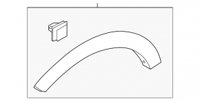 Front right fender arch trim for Kia Sportage 17-22