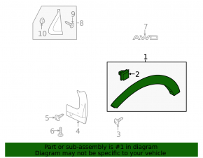 Front right fender arch trim for Kia Sportage 17-22