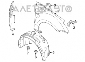 Front right wing for Ford Focus 2008-2010