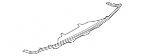 Rear bumper lip trim Porsche Macan 15-21 structure under towbar