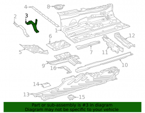 Mercedes W213 E 17-23 Central Tunnel Strut