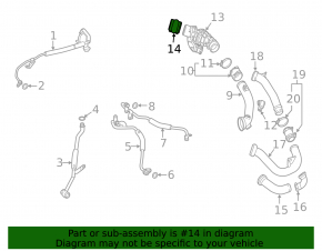 Pipe for turbine fourth Mercedes W167 GLE 450 20-23 3.0h rubber