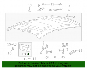 Ford Edge visor retainer 15-24