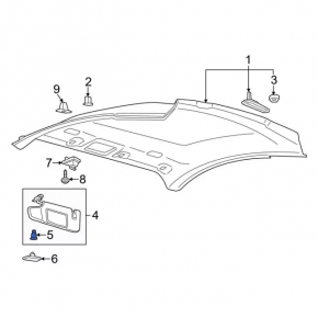 Ford Edge visor retainer 15-24