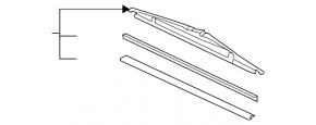 Right wiper blade Mazda6 09-13