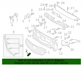 Fastening moldings radiator grille lower center Mazda CX-30 20-