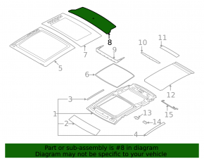 Lincoln Corsair 20-26 rear roof lining