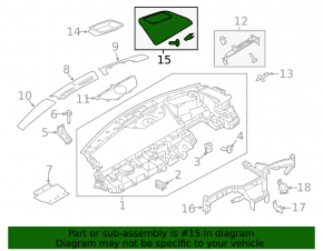 Land Rover Range Rover Velar 18-23 black upper left front panel trim