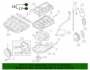 Oil filler cap Audi A6 C7 16-18 rest 2.0