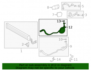 Cooling pipe automatic transmission BMW 5 F10 11-16 3.0T N55 AWD outlet