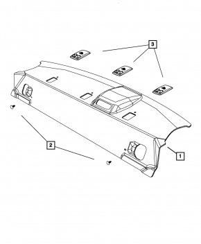Rear shelf Dodge Challenger 09-14 black