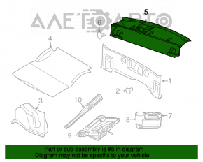 Rear shelf Dodge Challenger 09-14 black