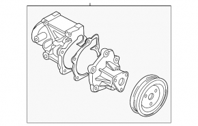 Cooling pump Kia Optima 11-15 hybrid