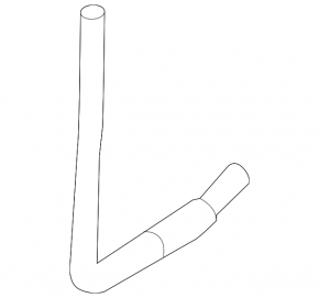 Mitsubishi Outlander 14-15 automatic transmission oil cooling pipe, lower, 2.4