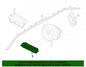 Airbag knee driver left Volvo XC40 19-25