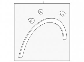 Front right wing arch trim Chevrolet Bolt EV 17-23 structure