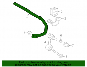 Rear stabilizer Lexus ES300h ES350 19- FWD