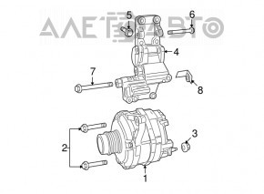 Alternator bracket Chrysler 200 11-14 2.4