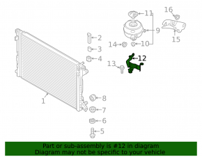 Expansion tank bracket for Audi A6 C8 19-21 3.0T