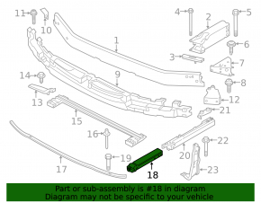 Fang lower reinforcement front bumper left BMW X1 F48 16-19 front