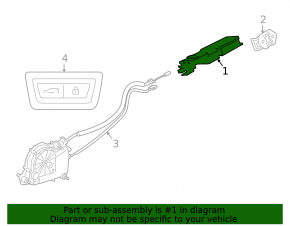 Electric tailgate lock for BMW X2 F39 18-23