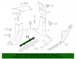 Door sill insert front left BMW X7 G07 19- chrome with backlight