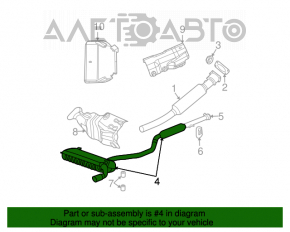 Exhaust line Chrysler 200 4d 11-14 2.4 6-speed, without pzev