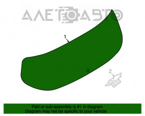 Jeep Compass 17-19 rear tailgate glass, tinted, scratches