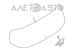 Jeep Compass 17-19 rear tailgate glass, tinted, scratches