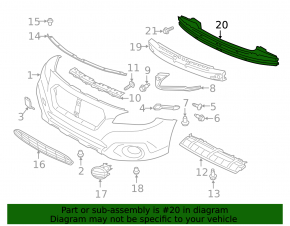Subaru Outback 18-19 front bumper reinforcement