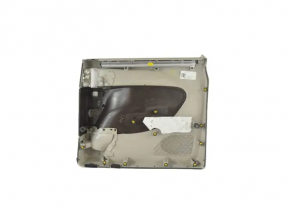 Rear left door panel for a Chrysler Pacifica 17-24, under the curtain, gray with black leather, scratches, scuffs