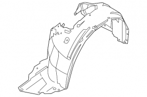 Front left fender liner Nissan Sentra 13-19 AVTM