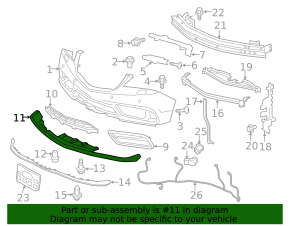 Front bumper lip Acura MDX 14-16 prerest