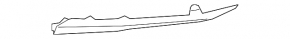 Right-hand Honda Accord grille molding, light chrome