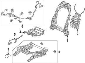 Motor for longitudinal adjustment of the passenger seat Honda CRV 23-25 without seat frame