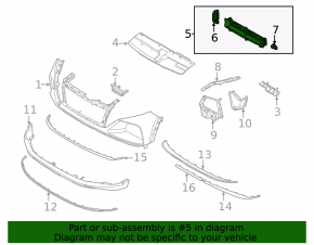 Radiator deflector louver assembly for Hyundai Tucson 2022-2024