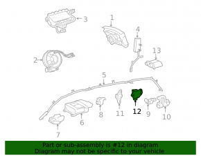 Airbag sensor rear right Toyota Sienna 04-10
