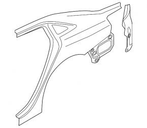 Quarter wing rear right Audi A3 22-26