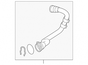 Upper cooling pipe Porsche Macan 17-24 2.0T